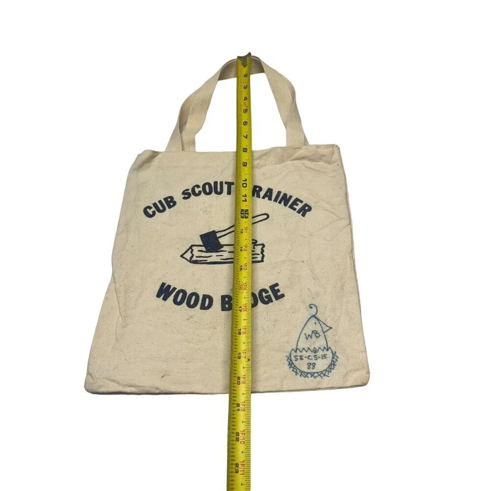 VTG 1980s CUB SCOUT Trainer CANVAS Wood badge BAG